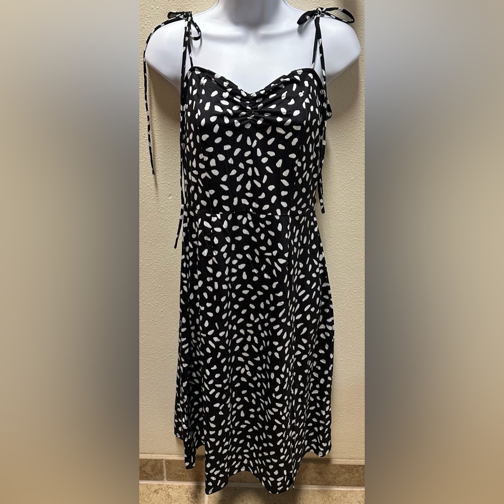 AIMCOO Spaghetti Strap Tie Shoulder Midi Dress NWT